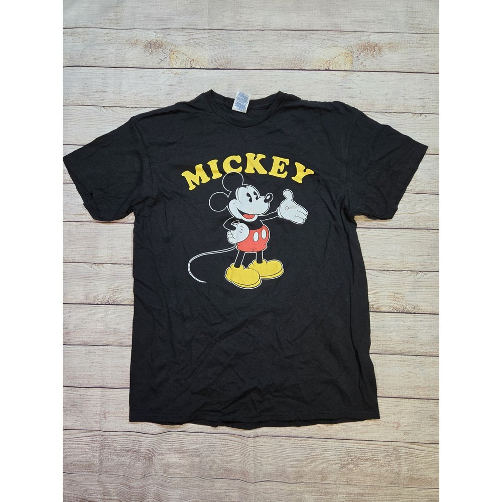 Vintage Disney Mickey Mouse T Shirt Mens Delta Tag Size Large‎ Black Disney